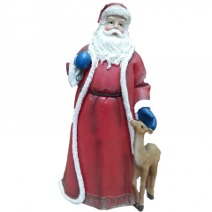 Фигура Деда Мороза с олененком Н-40см полист в Комсомольске-на-Амуре