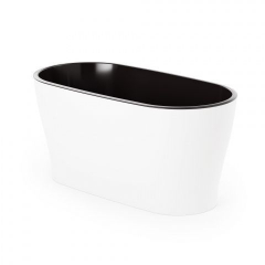 Горшок цв.Лея 4л овальный двойной с автополивом(белый,графитовый,прозрачный)уп.6 в Комсомольске-на-Амуре