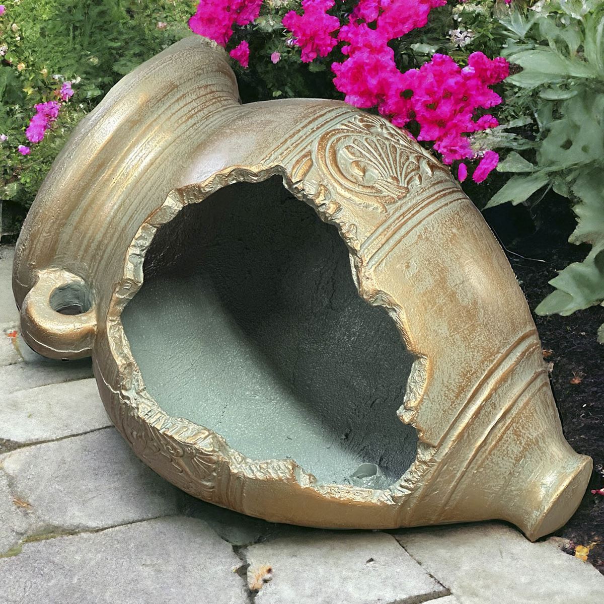 Керамика горшок амфора 60см. палермо бронза,латунь,медь,фисташка в Комсомольске-на-Амуре