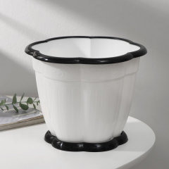 Горшок цв. Восторг 1,5 л.с под.(белый)(уп.24) в Комсомольске-на-Амуре