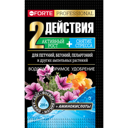 Уд. водорастворимое для петуний,пеларгоний и других ампельных пакет 100г(10) Bona Forte в Комсомольске-на-Амуре