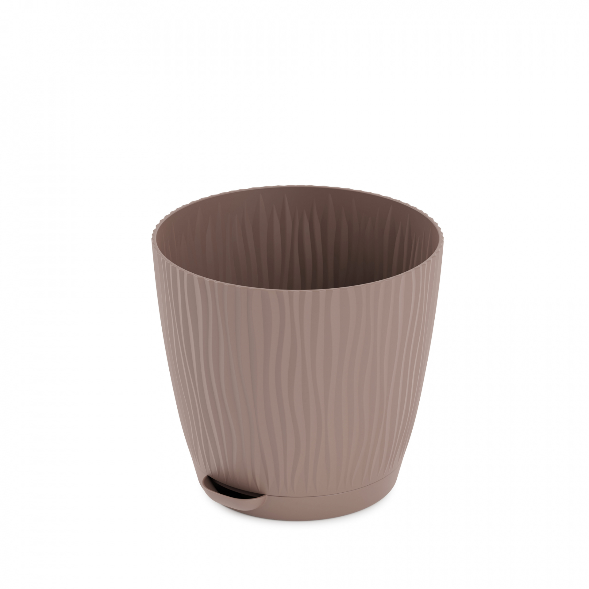 Горшок цв."Флис"с прикорневым поливом 0,7л (уп.24)(белый,какао) в Комсомольске-на-Амуре