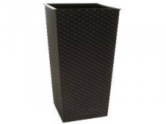 Кашпо напольное"Ротанг"  (270х270х510 мм) (белый,мокко)(уп.7) в Комсомольске-на-Амуре