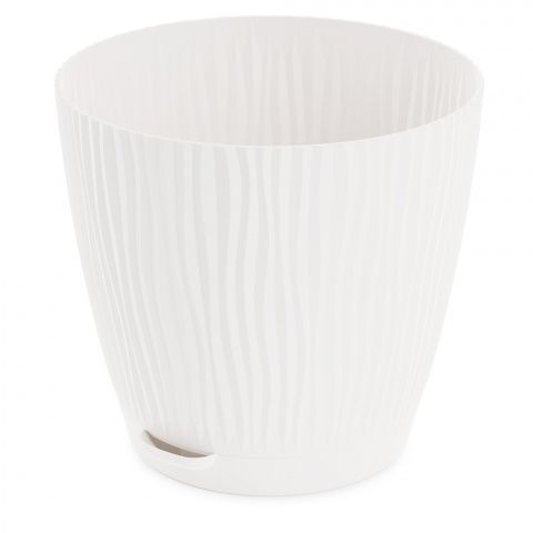 Горшок цв."Флис"с прикорневым поливом 0,7л (уп.24)(белый,какао) в Комсомольске-на-Амуре