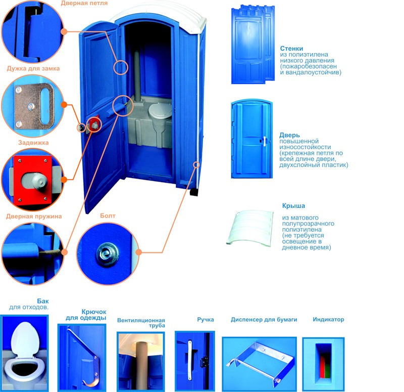 Туалетная кабина "Стандарт НД" в Комсомольске-на-Амуре